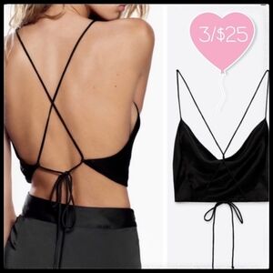 ⭐️3/$25⭐️ NWT Zara Strappy Satin Crop Top